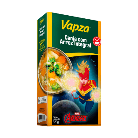 Canja com Arroz Integral 320g Vapza Marvel
