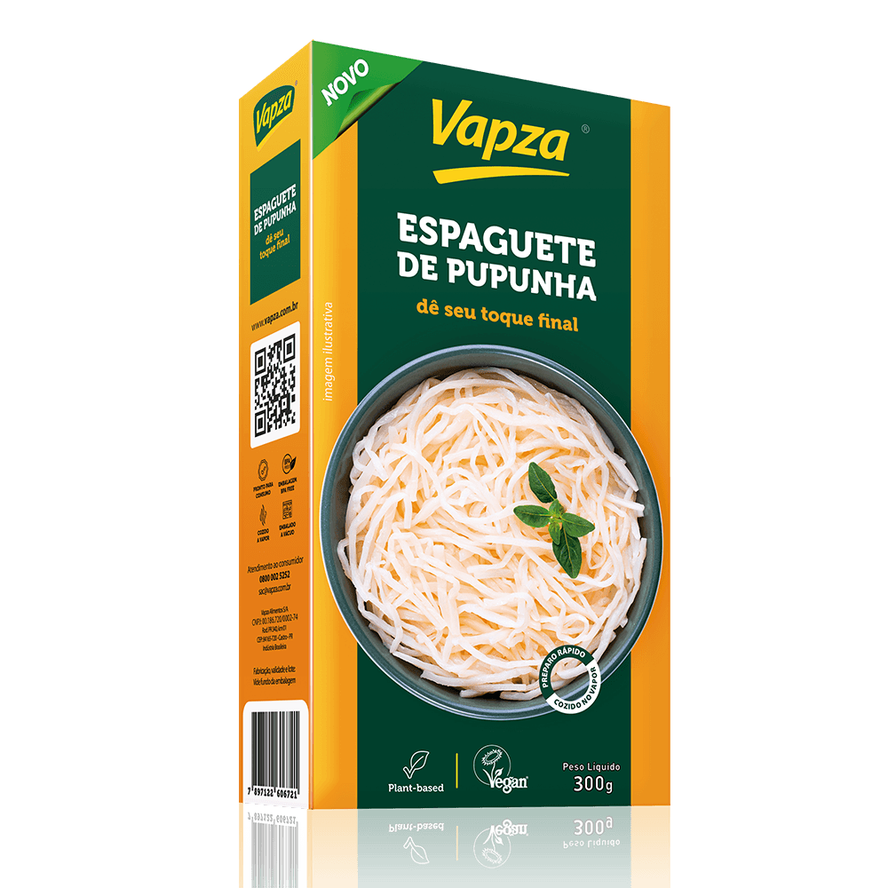 Espaguete de Pupunha Cozida no Vapor 300G