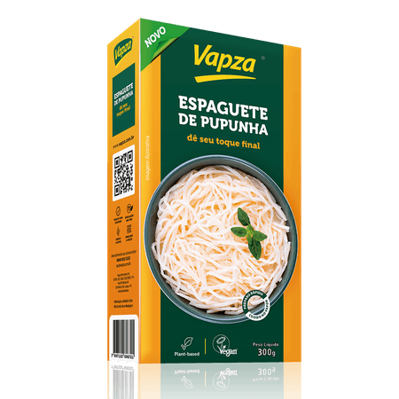Espaguete de Pupunha  Cozida no Vapor 300G - Espaguete de pupunha
