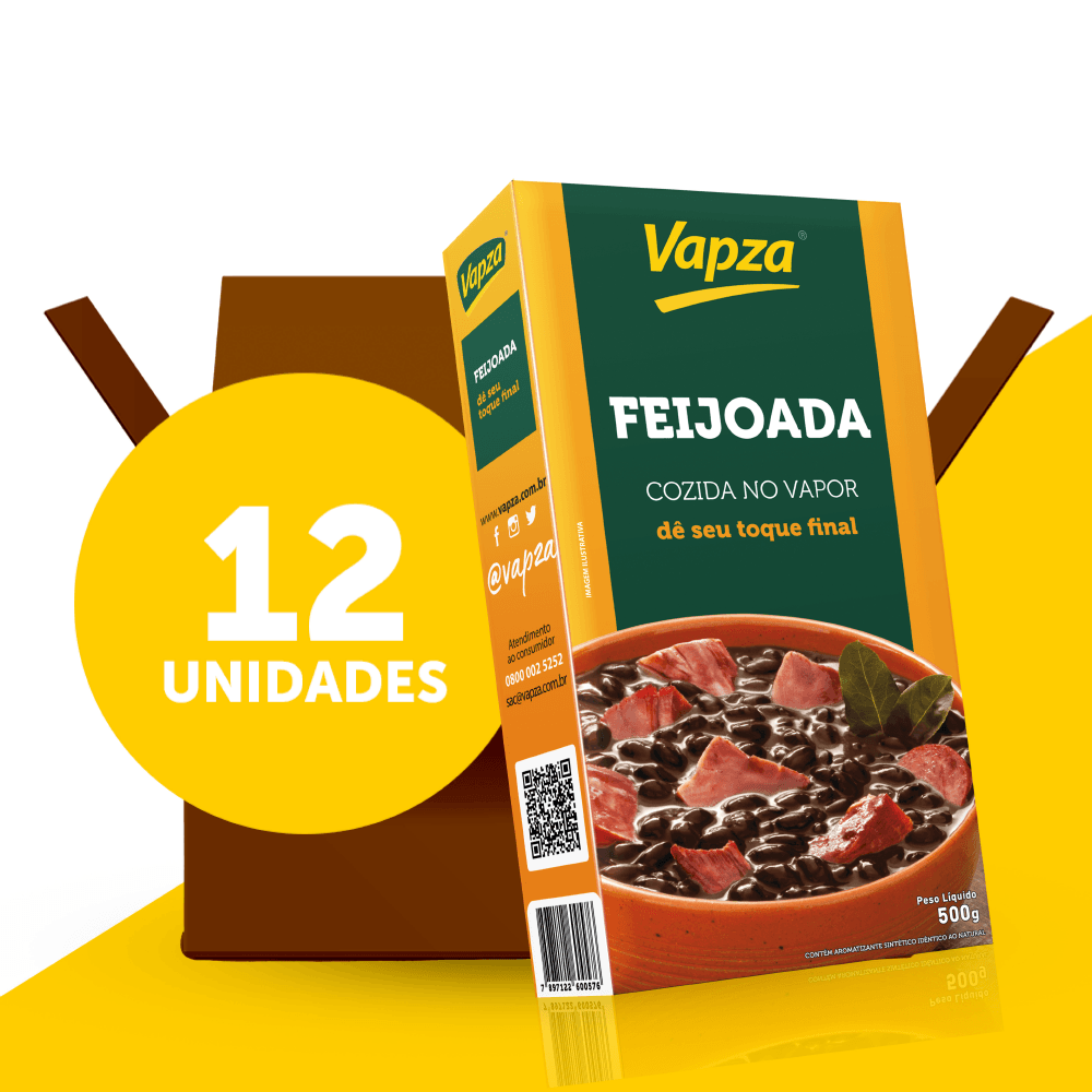 Kit 12 Feijoadas Cozida 500G Vapza