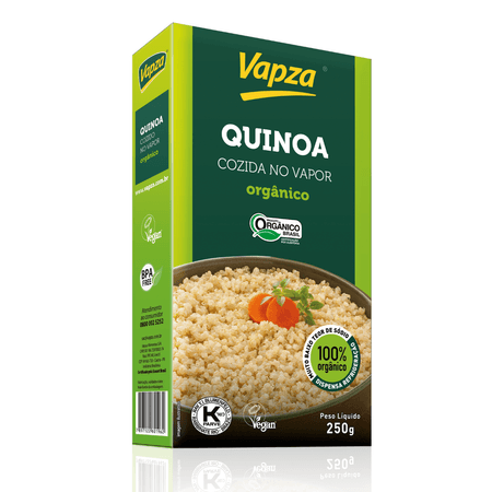 Quinoa Branca Orgânica 250G Vapza - Peso líquido 250g