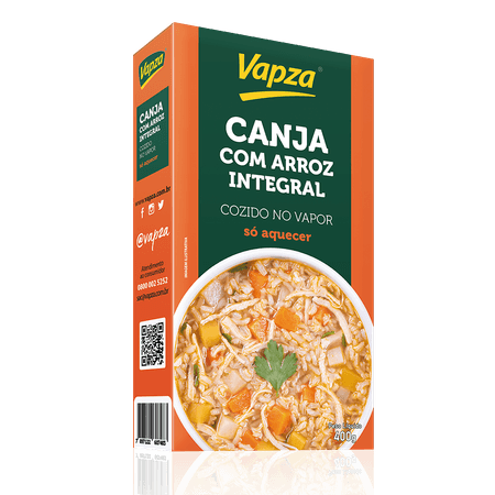 Canja com Arroz Integral 400g Vapza