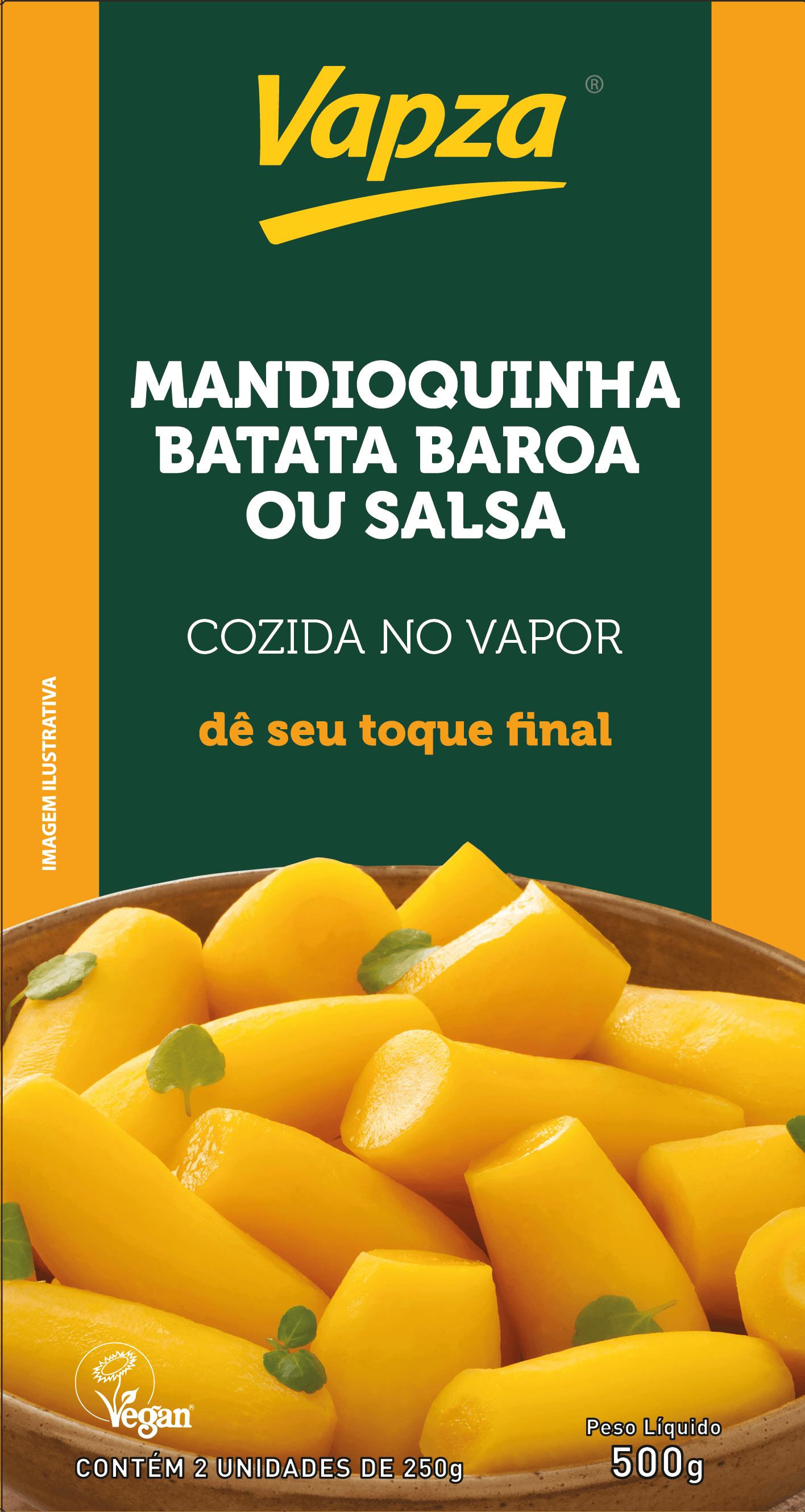 Mandioquinha Cozida no Vapor 500G Vapza - Imagem 2