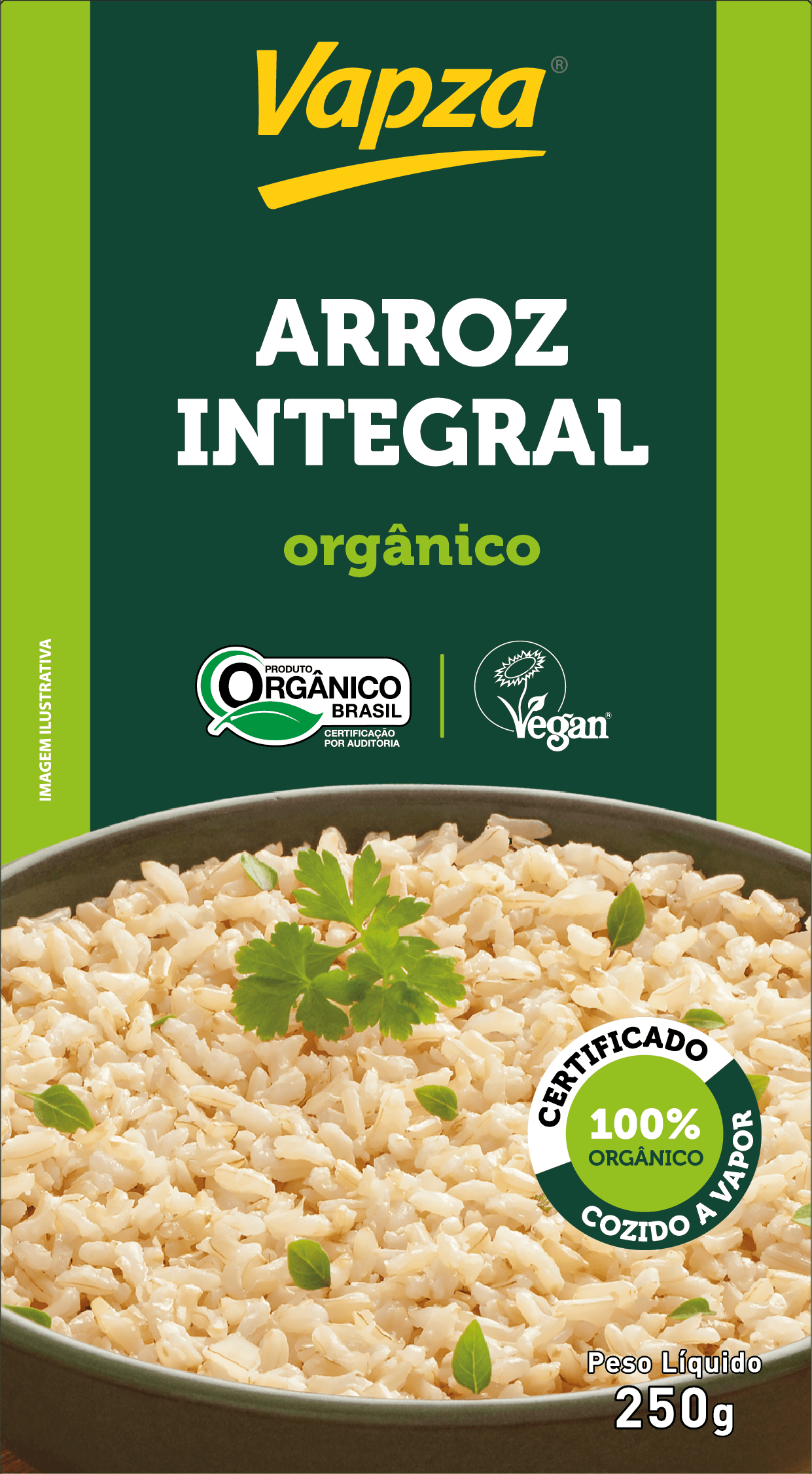 Arroz Integral Orgânico 250G Vapza - Imagem 2