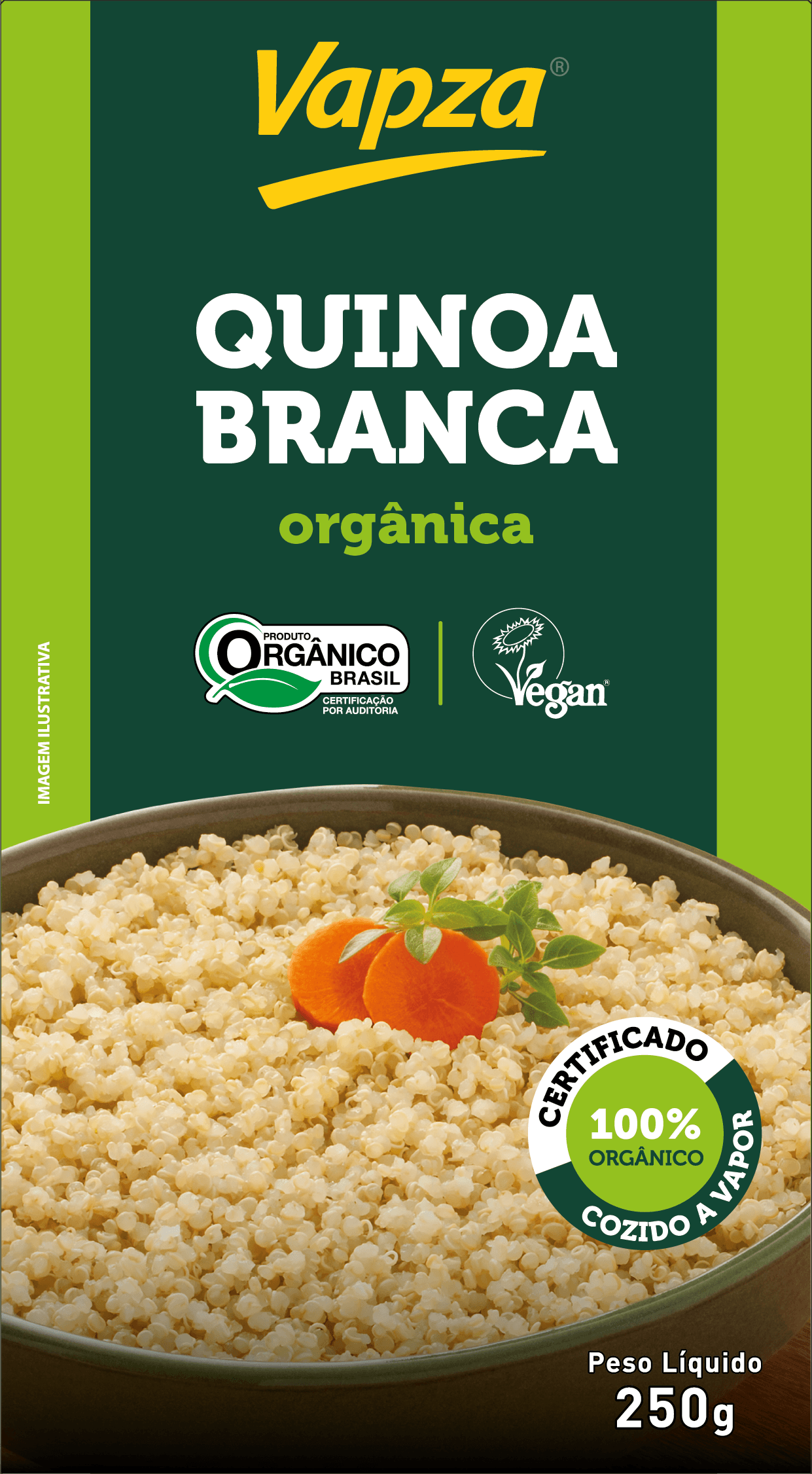 Quinoa Branca Orgânica 250G Vapza - Imagem 2