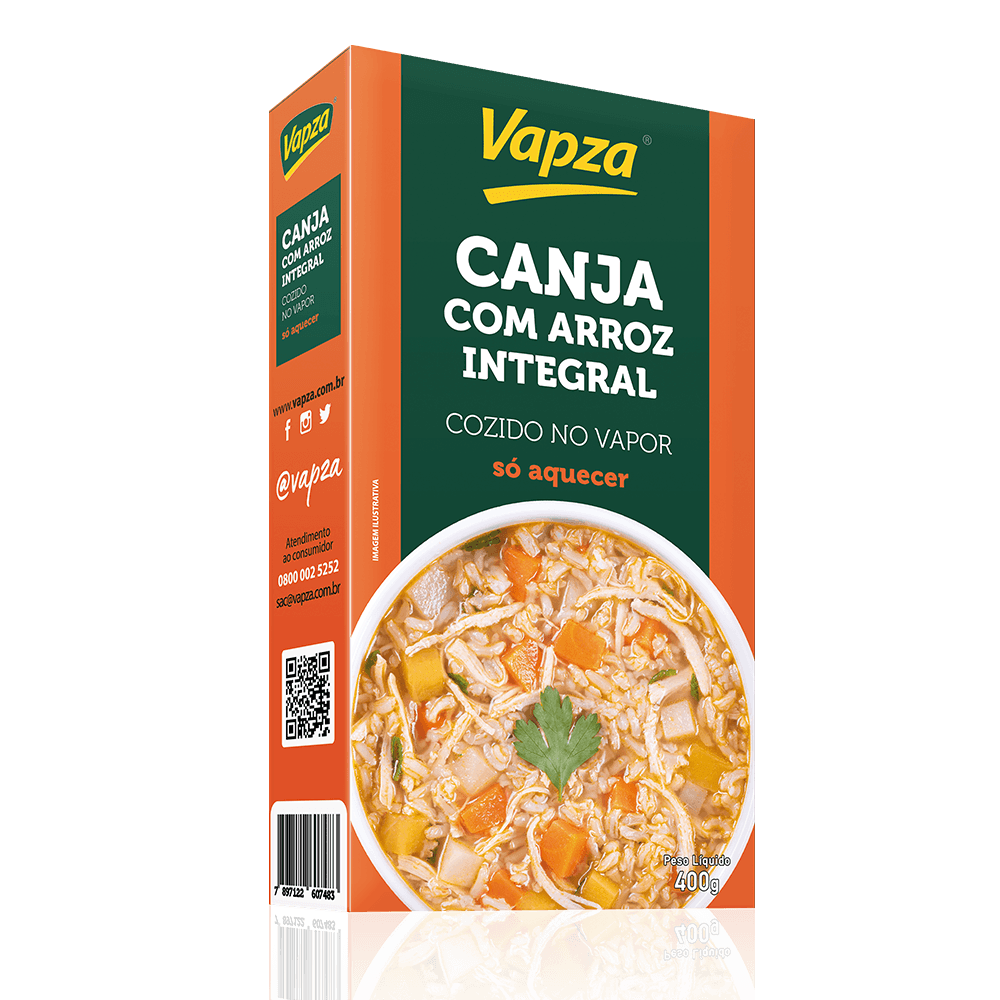 Kit com 12 Canjas com Arroz Integral 400g Vapza - Imagem 2