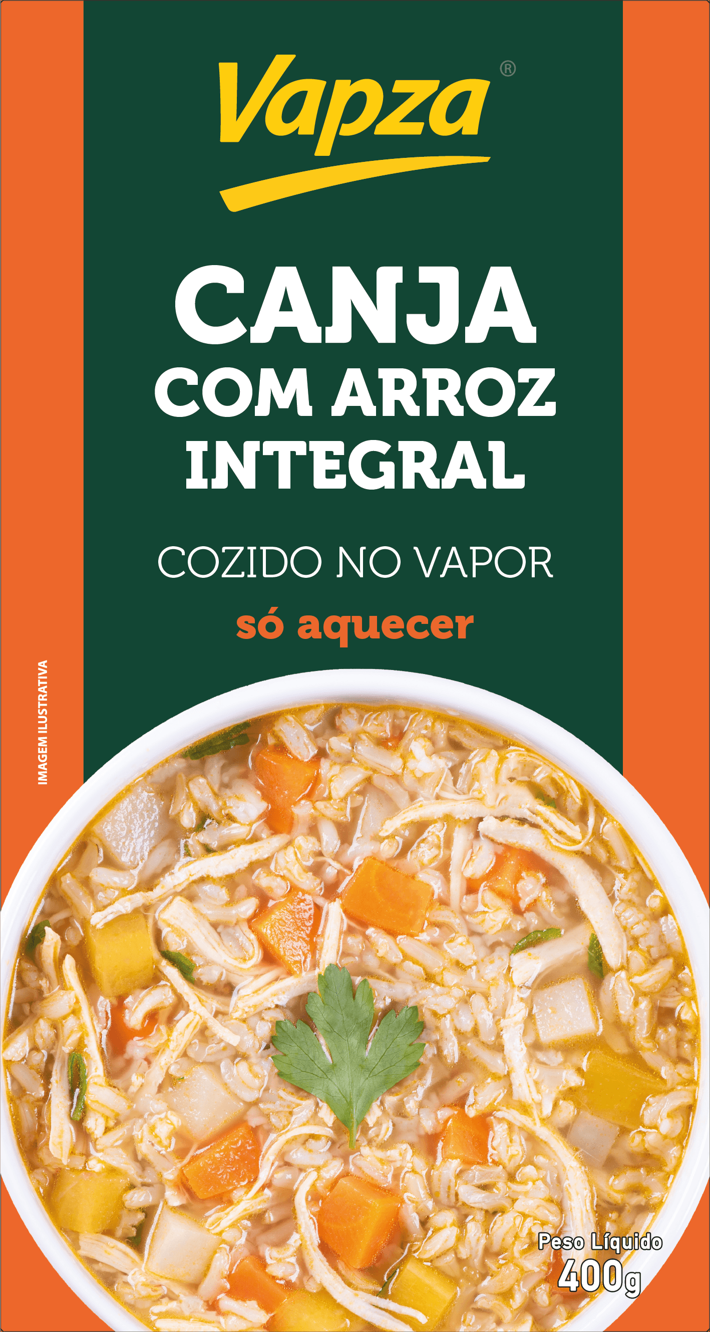 Kit com 12 Canjas com Arroz Integral 400g Vapza - Imagem 3