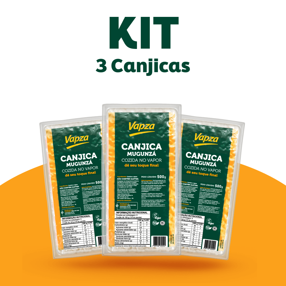 Kit com 3 Unidades de Canjica