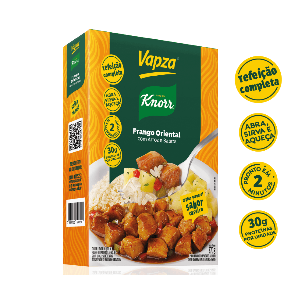Frango Oriental Com Arroz e Batata 370G Vapza e Knorr