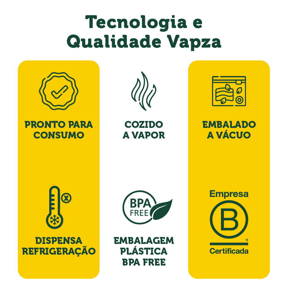 Kit 6 Picadinhos de Carne Com Arroz e Feijão 370G Vapza e Knorr - Imagem 4