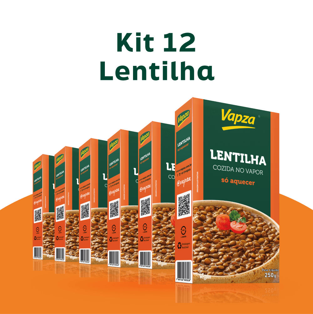 Kit 12 Lentilhas 250G Só Aquecer Vapza