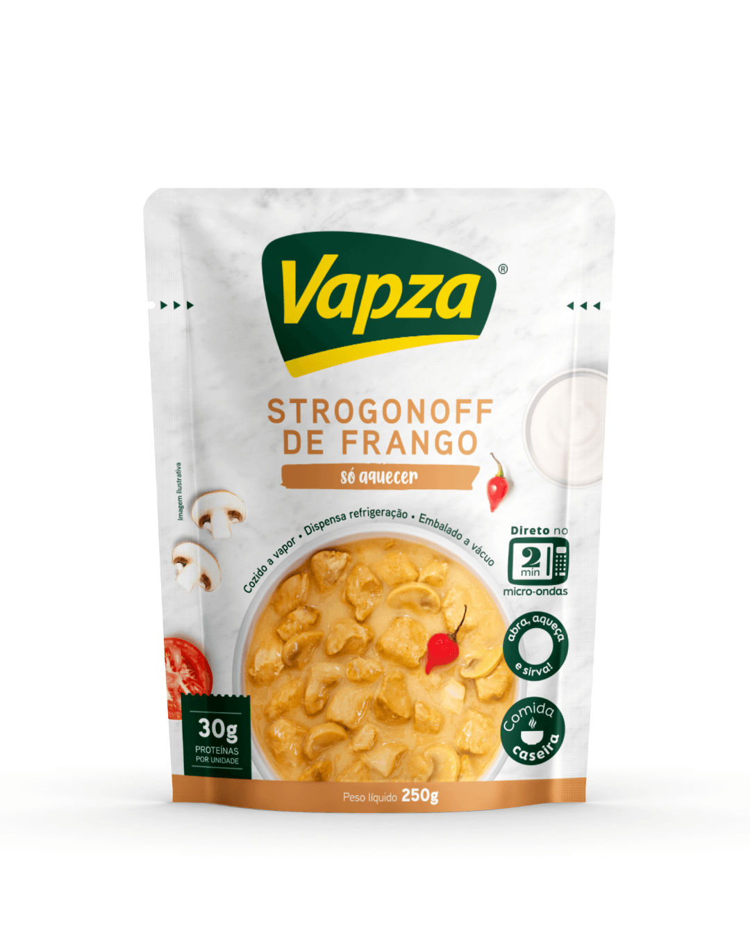 Strogonoff de Frango 250G Só Aquecer Vapza