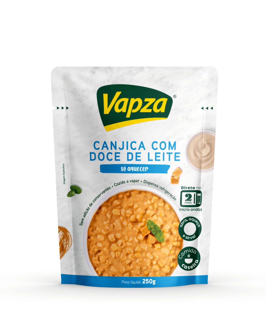 Canjica com Doce De Leite 250G Só Aquecer Vapza