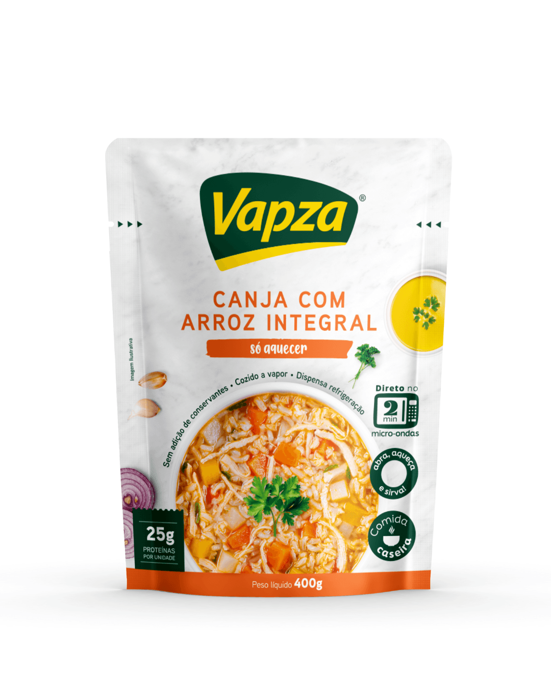 Canja com Arroz Integral 400G Só Aquecer Vapza